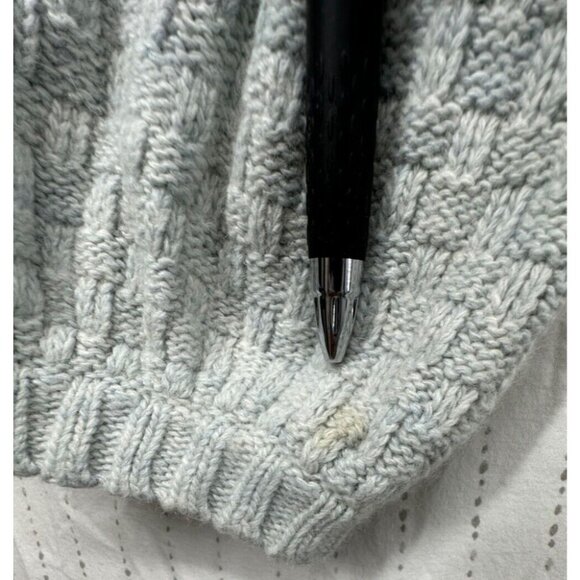 Moth Anthropologie Womens Sweater Sz S Eggshell Blue Floral-Ribbon-Trim Cropped - Picture 8 of 12